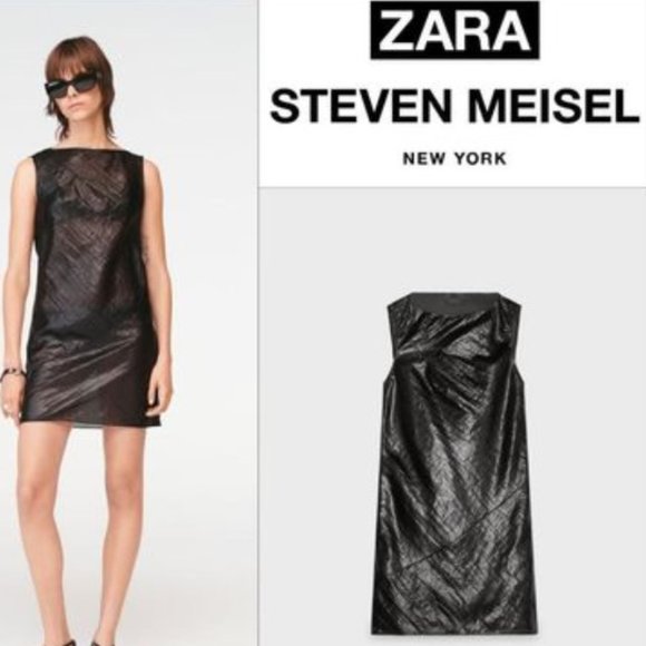 👗ZARA | SEMI-SHEER DRESS STEVEN MEISEL NWT - XS - Picture 1 of 7